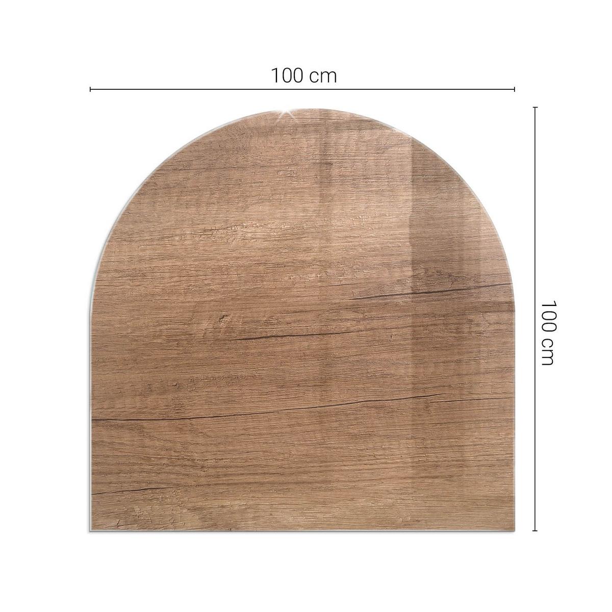 GLASPLATTE für Kamin 100x100 cm - Braun, Glas (100/100/0.4cm) - TULUP