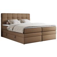 BOXSPRINGBETT ERNI KING 140/200 Braun Kunstleder - H3 - Braun, Holz/Textil (140/200cm) - MKS