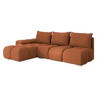 ECKSOFA Bestii, Seite: Links - Schwarz/Bronzefarben, Holz/Kunststoff (270/183cm) - MIRJAN24