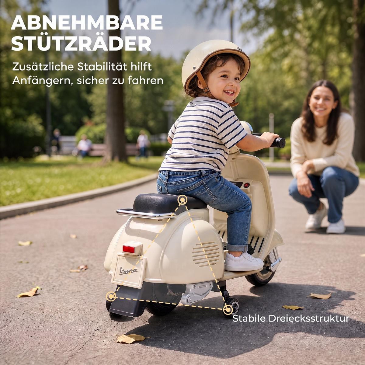 KINDERMOTORRAD Kunststoff Stahl Weiß - Weiß, Kunststoff (81/37/63cm) - AIYAPLAY