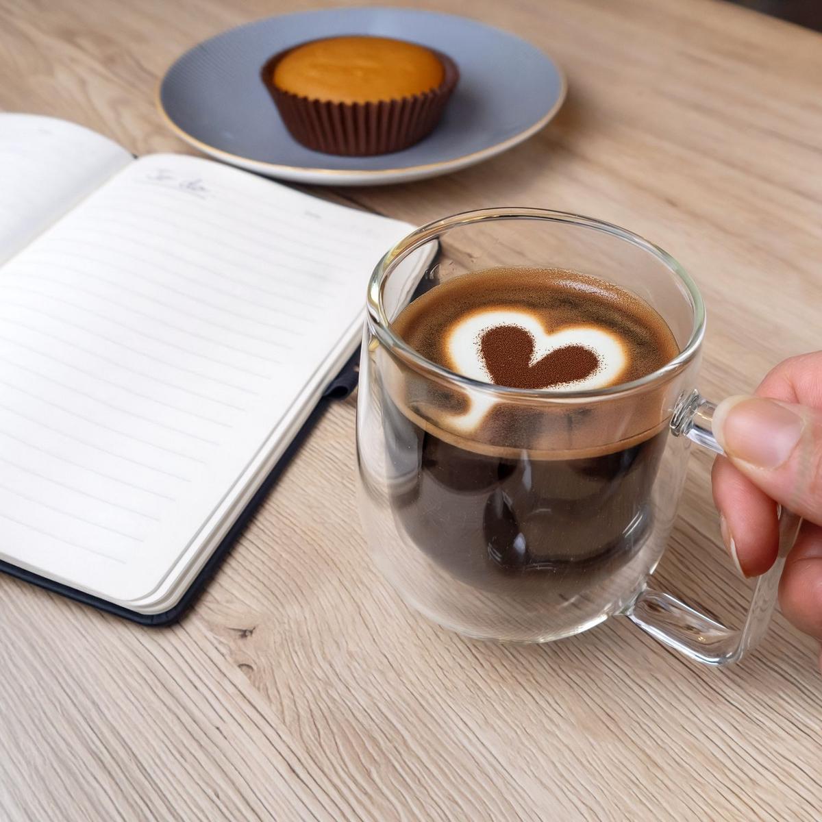 KAFFEEGLAS 200 ml(4er-Set) - Transparent, Glas - Intirilife