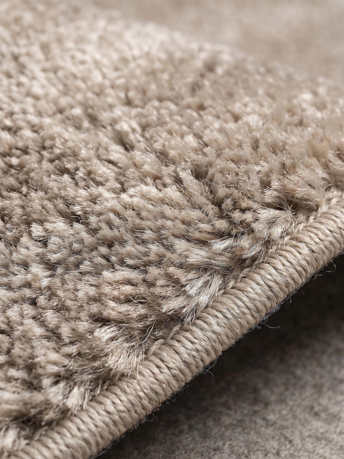 TEPPICH Hochflor ZINAL Uni Polyester Beige 80 x 150 cm - Beige, Textil (80/150cm) - KADIMA DESIGN