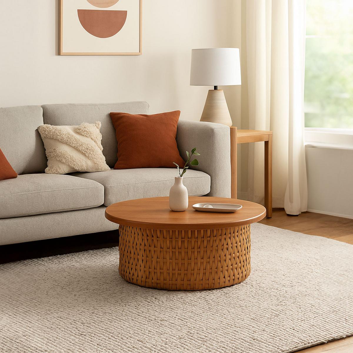 COUCHTISCH rund Braun - Braun, Holz (75/75/36cm) - MCW