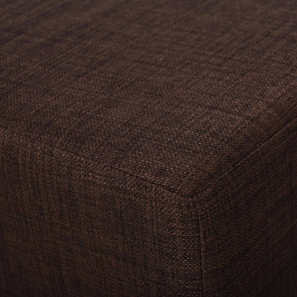 FUSSHOCKER, Sitzhocker, Rechteckiger Ottoman, Fußstütze aus Leinen, Braun - Braun, Textil (30/24/40cm) - HOMCOM