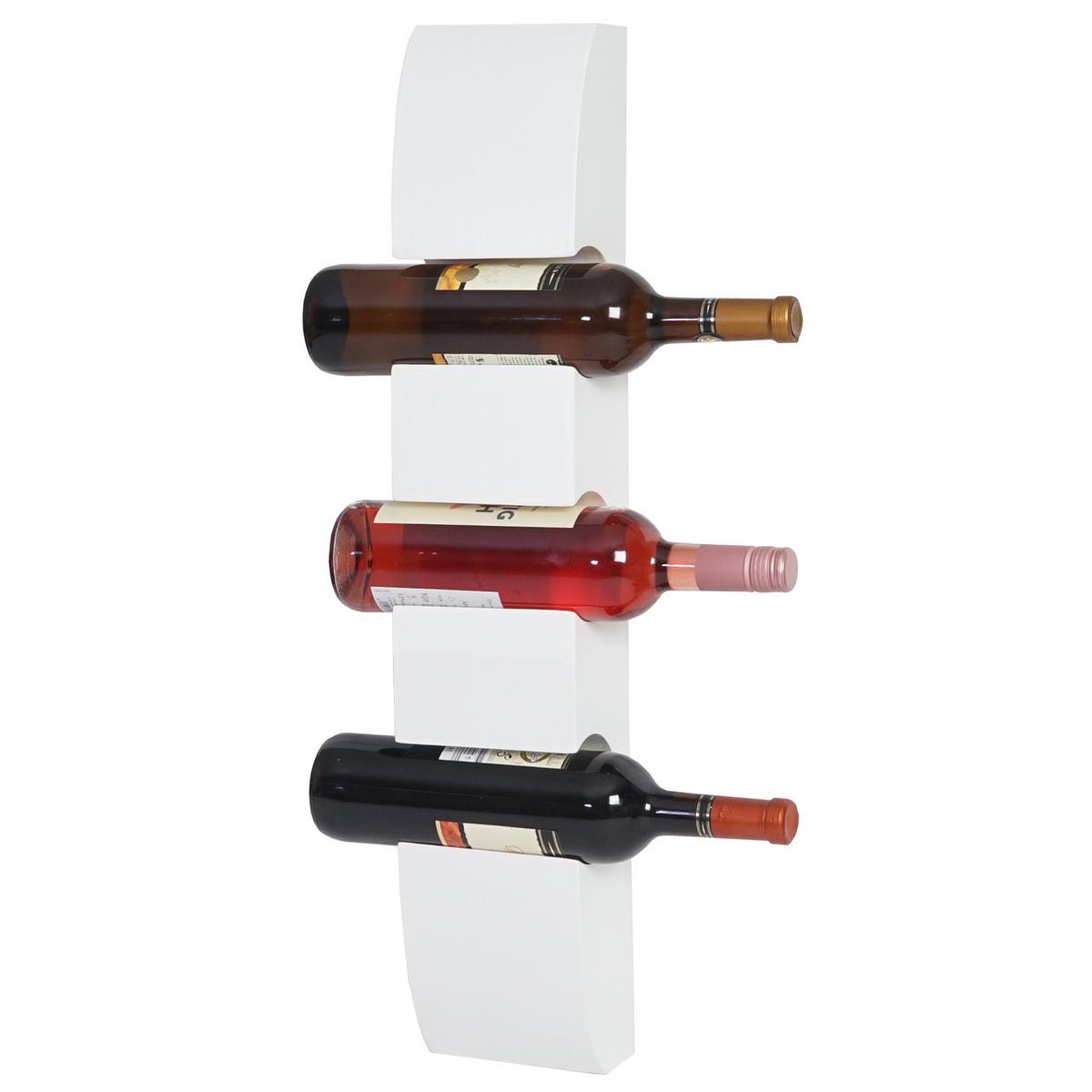 WEINREGAL MILLAU Weiß - Weiß, Holzwerkstoff (13/54/9cm) - MCW