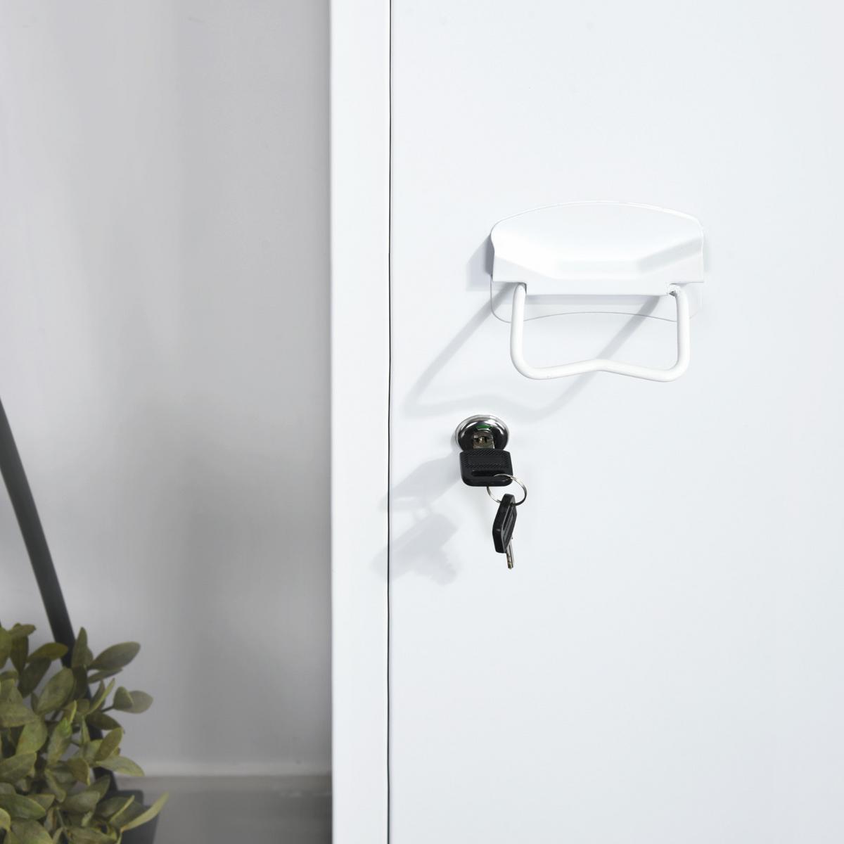 MEHRZWECKSCHRANK Metall weiß - Weiß, Metall (38/138/39cm) - Urban Meuble