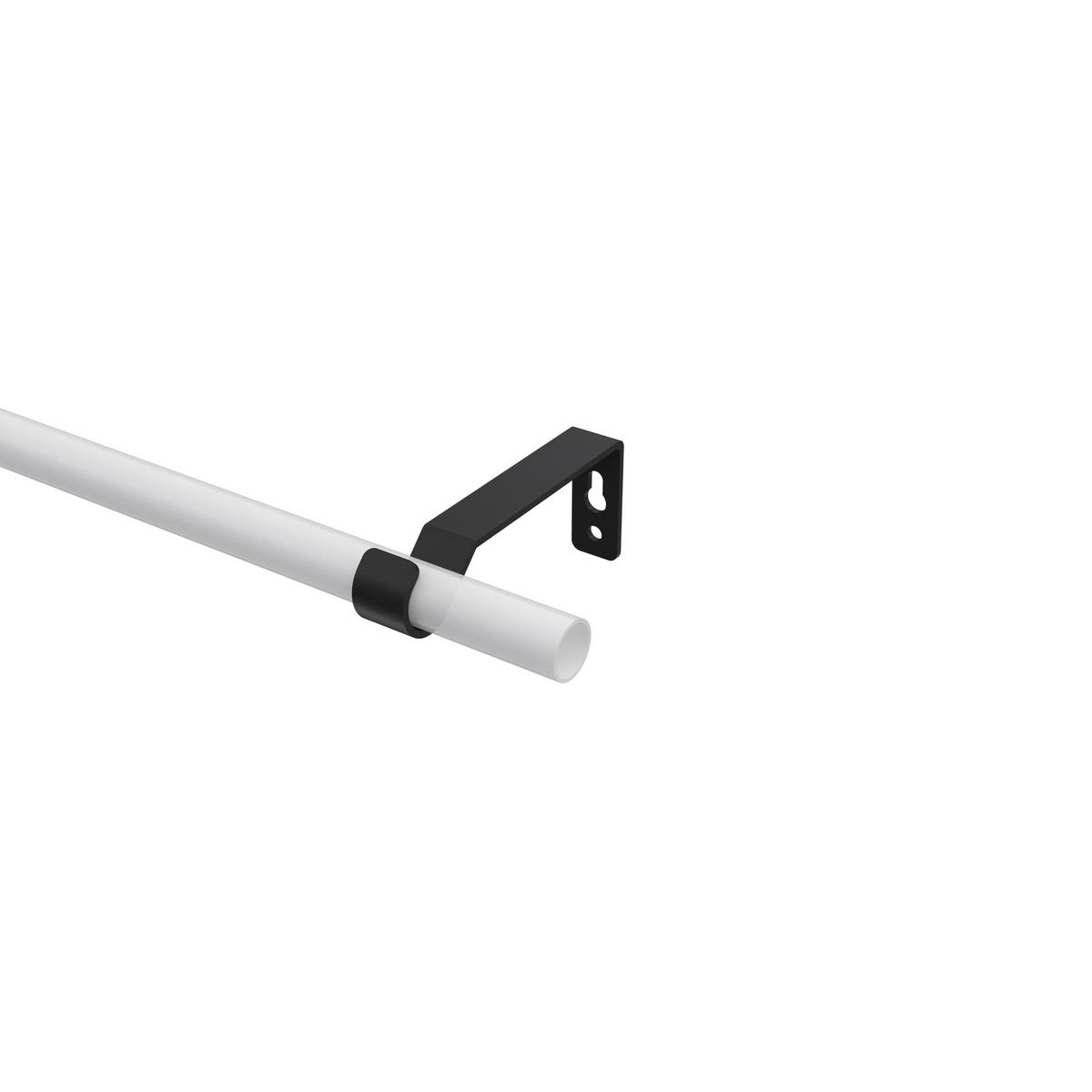 TRÄGER FÜR GARDINENSTANGEN 16 mm Ø, Olymp 1-läufig, Schwarz - Schwarz, Metall (10/5.2/1.6cm) - INTERDECO