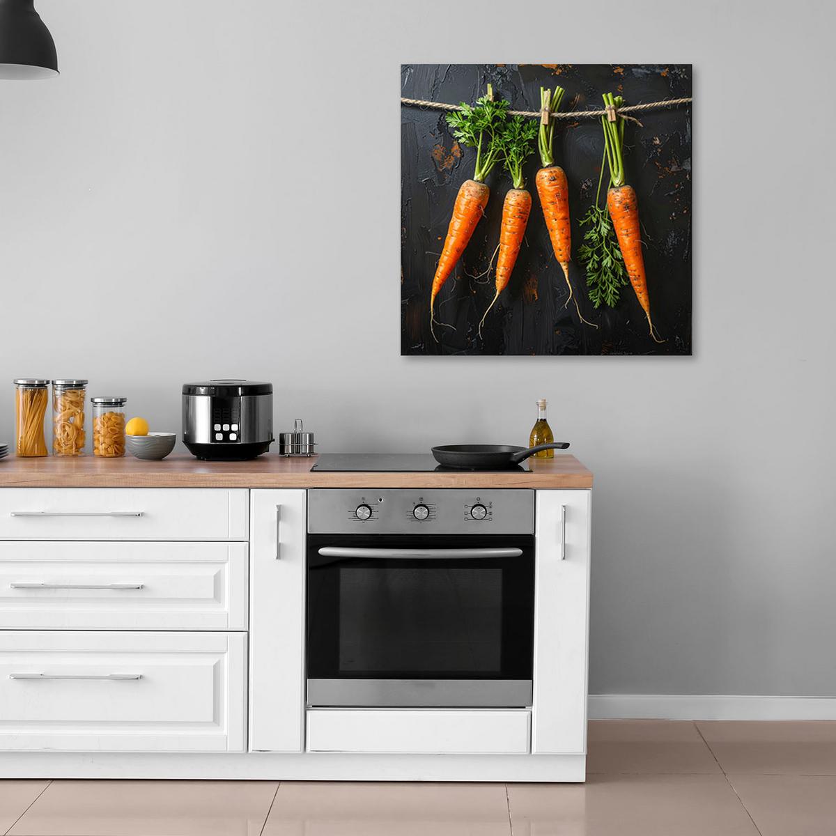 LEINWANDBILD Essen & Trinken 60x60cm - Orange, Textil (60/60cm) - Feeby