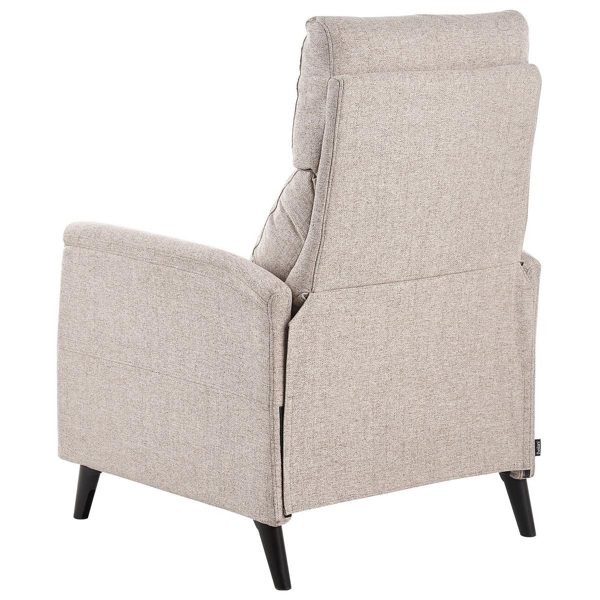 FERNSEHSESSEL Taupe Selvik - Taupe/Schwarz, Textil (69/103/80cm) - Beliani
