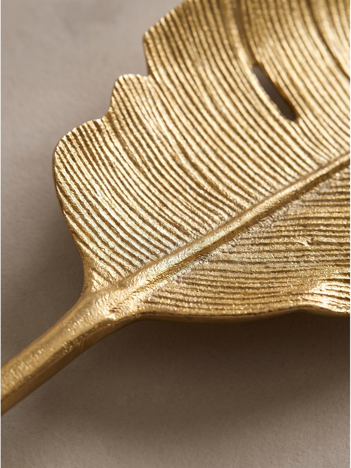DEKOSCHALE SUBIACO, Aluminium, handgefertigt, Gold, 80 x 26 x 5 cm - Goldfarben, Metall (5cm) - KADIMA DESIGN