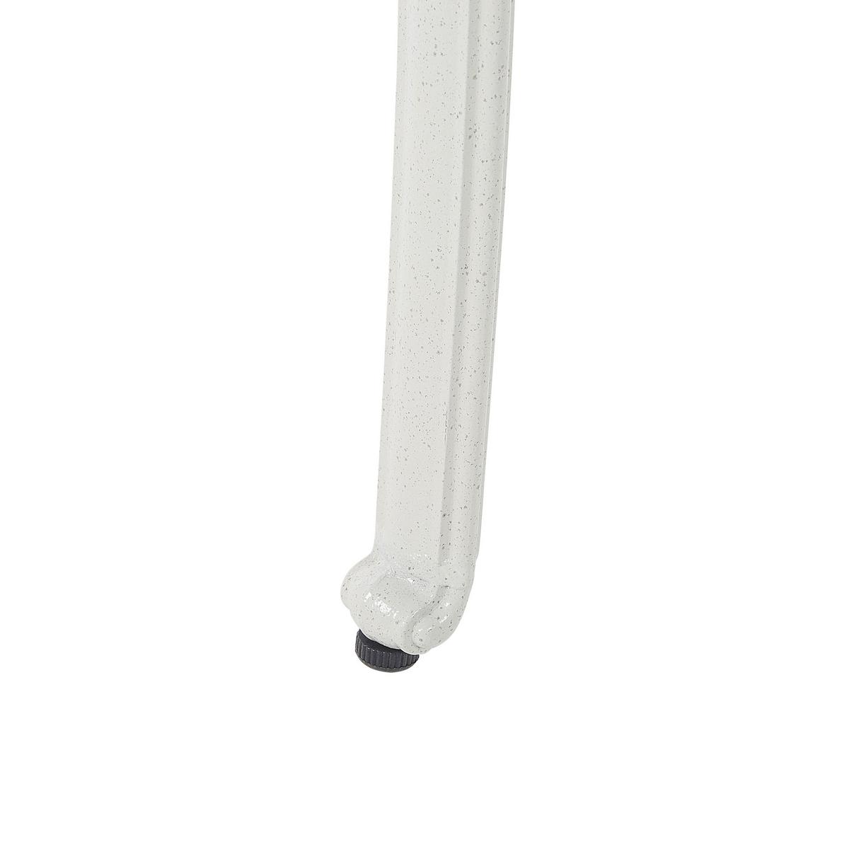 GARTENSTUHL 4er-Set Aluminium weiß Ancona - Weiß, Metall (68/97/65cm) - Beliani