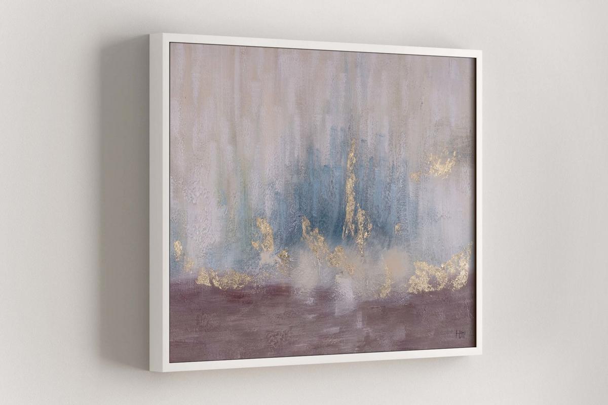 ACRYLBILD HANDGEMALT 100/75 cm - Türkis, Holz/Textil (100/75cm) - KUNSTLOFT