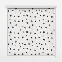 INNENROLLO - Fensterrollo - Rollo - 110x140 cm - Sterne - Schwarz, Kunststoff (110/140/0.5cm) - TULUP
