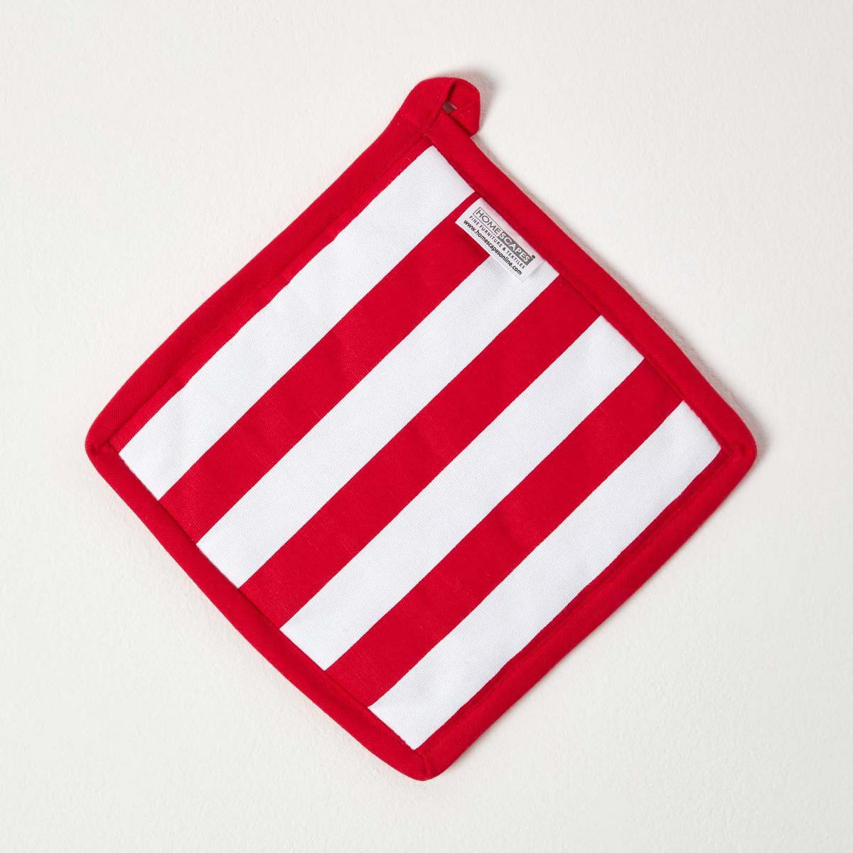 TOPFLAPPEN Eulen 20/20 cm, Baumwolle wattiert - Rot, Textil (20/20cm) - Homescapes