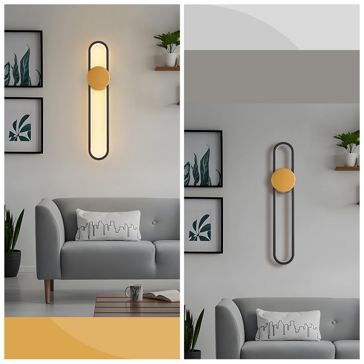 LED-WANDLEUCHTE Strahlior 60/12/5.5 cm - Goldfarben, Metall (12/5.5/60cm) - ZMH