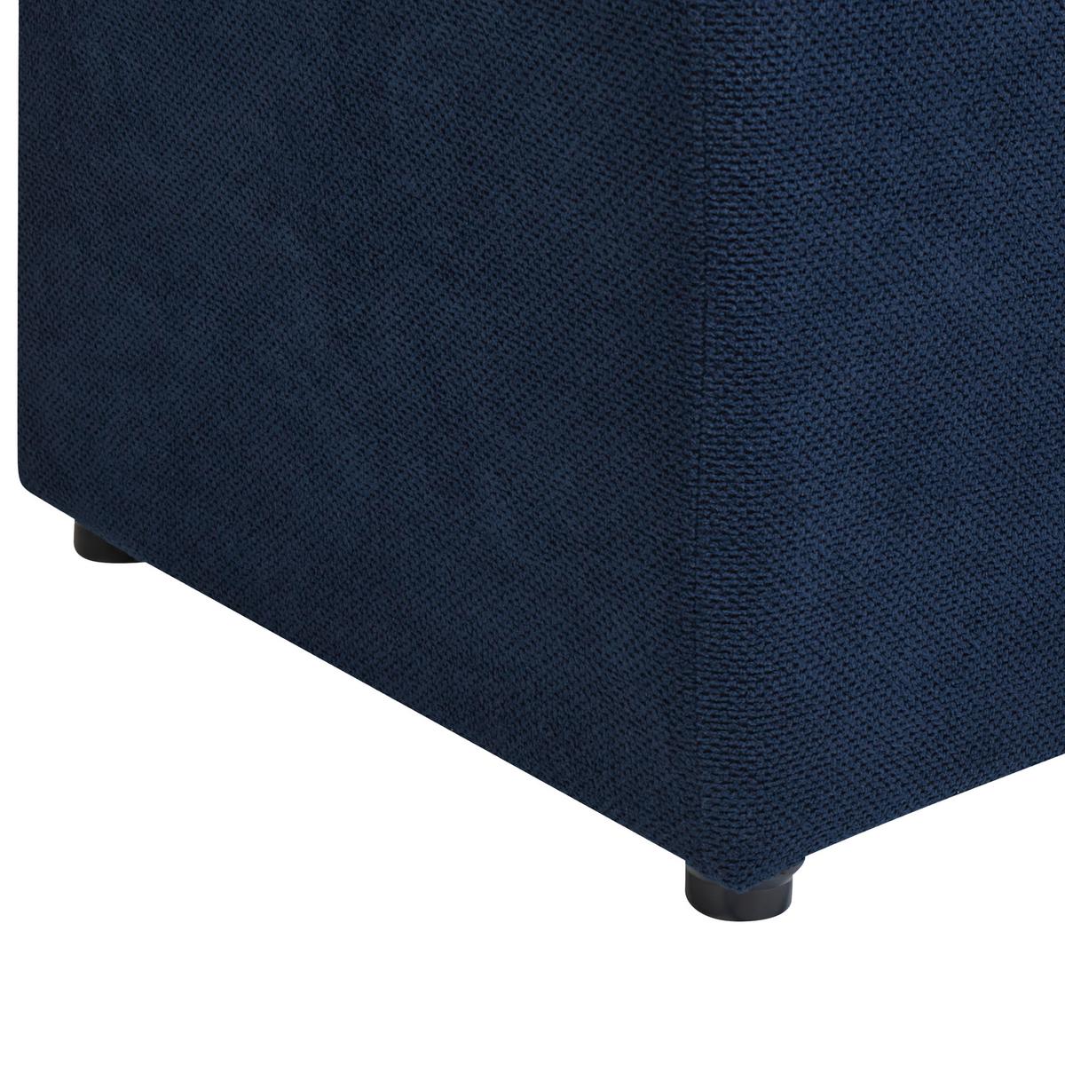 OTTOMANE mit Stauraum Stoff Marineblau Orem - Hellblau, Textil (100/42/40cm) - Beliani