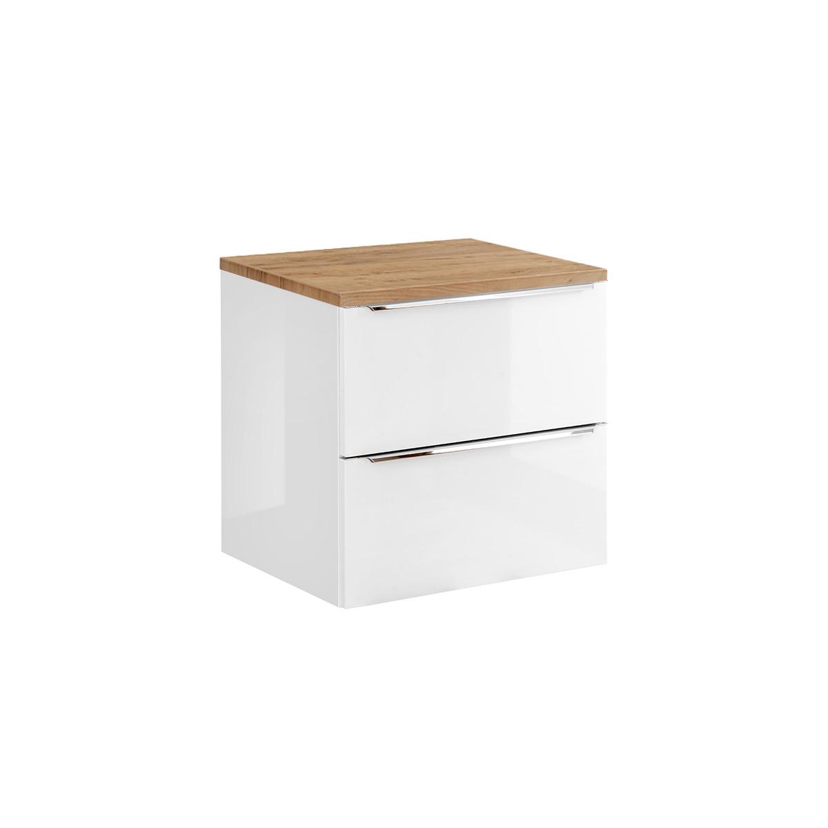 WASCHTISCHUNTERSCHRANK 60.4cm April Weiß - Weiß, Holzwerkstoff (60.4/59/46cm) - Petits-meubles