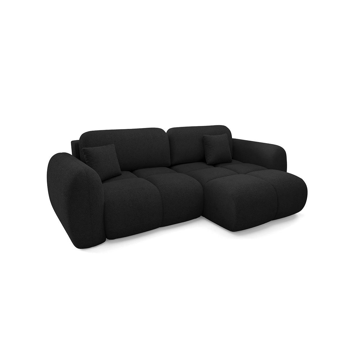 ECKSOFA Livio 3 Sitzplätze Schwarz - Schwarz, Holz (270/165cm) - Petits-meubles