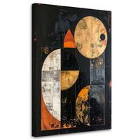 LEINWANDBILD Abstraktion 30x45cm - Schwarz, Textil (30/45cm) - Feeby