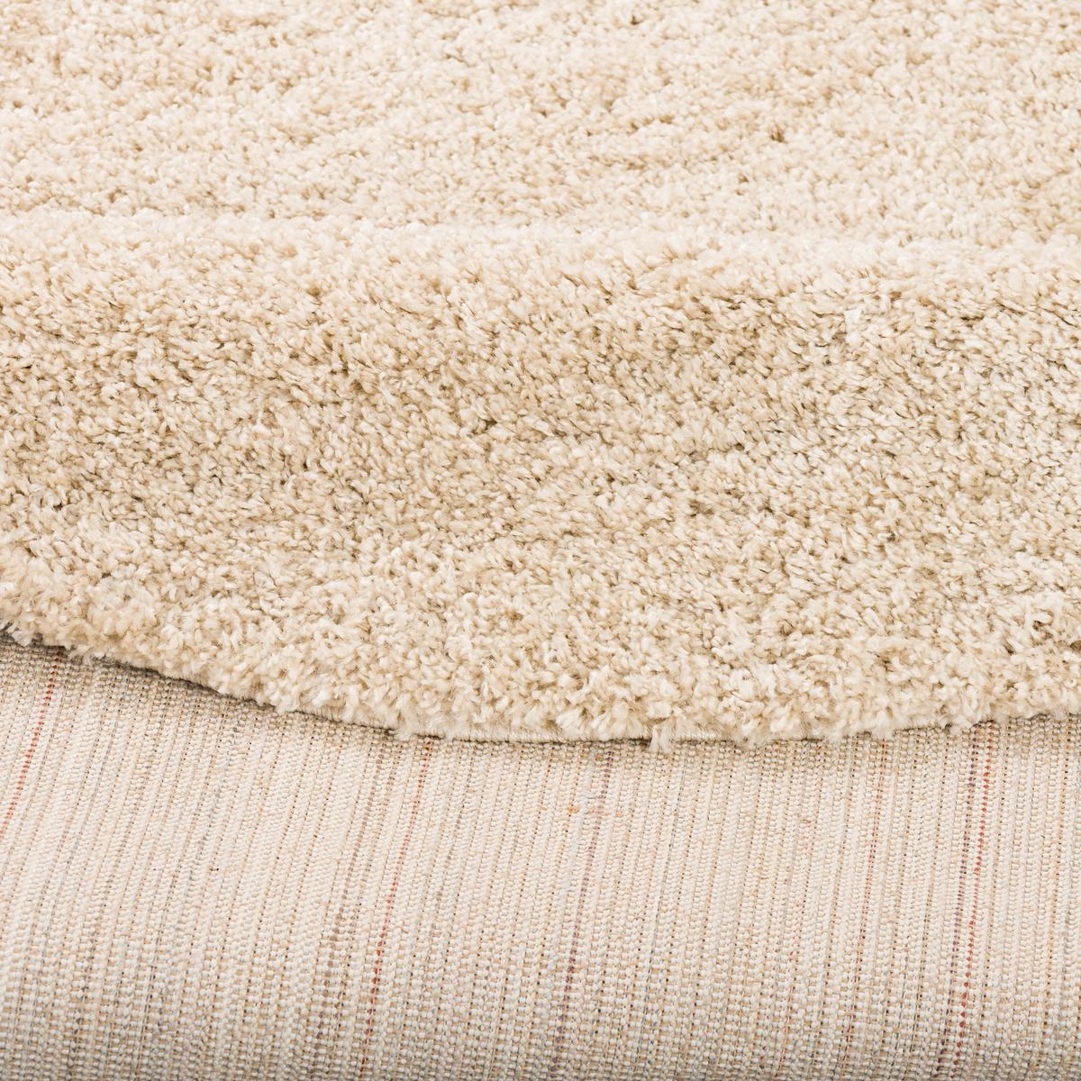 HOCHFLOR LANGFLOR TEPPICH ALOHA RUND - Beige, Textil (150/150cm) - Pergamon