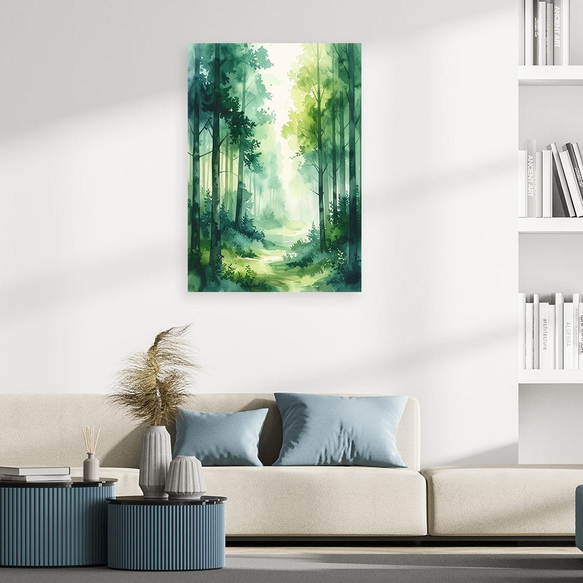 LEINWANDBILD Natur und Botanik 80x120cm - Grün, Textil (80/120cm) - Feeby