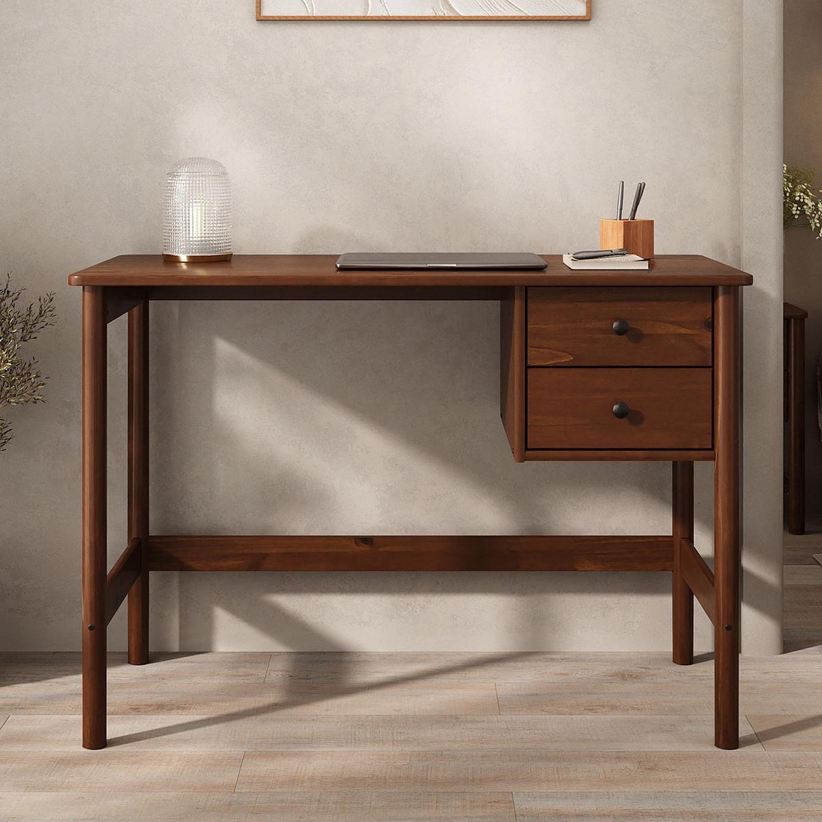 SCHREIBTISCH MARLO - Kastanienfarben, Holz (54/110/76cm) - IDIMEX