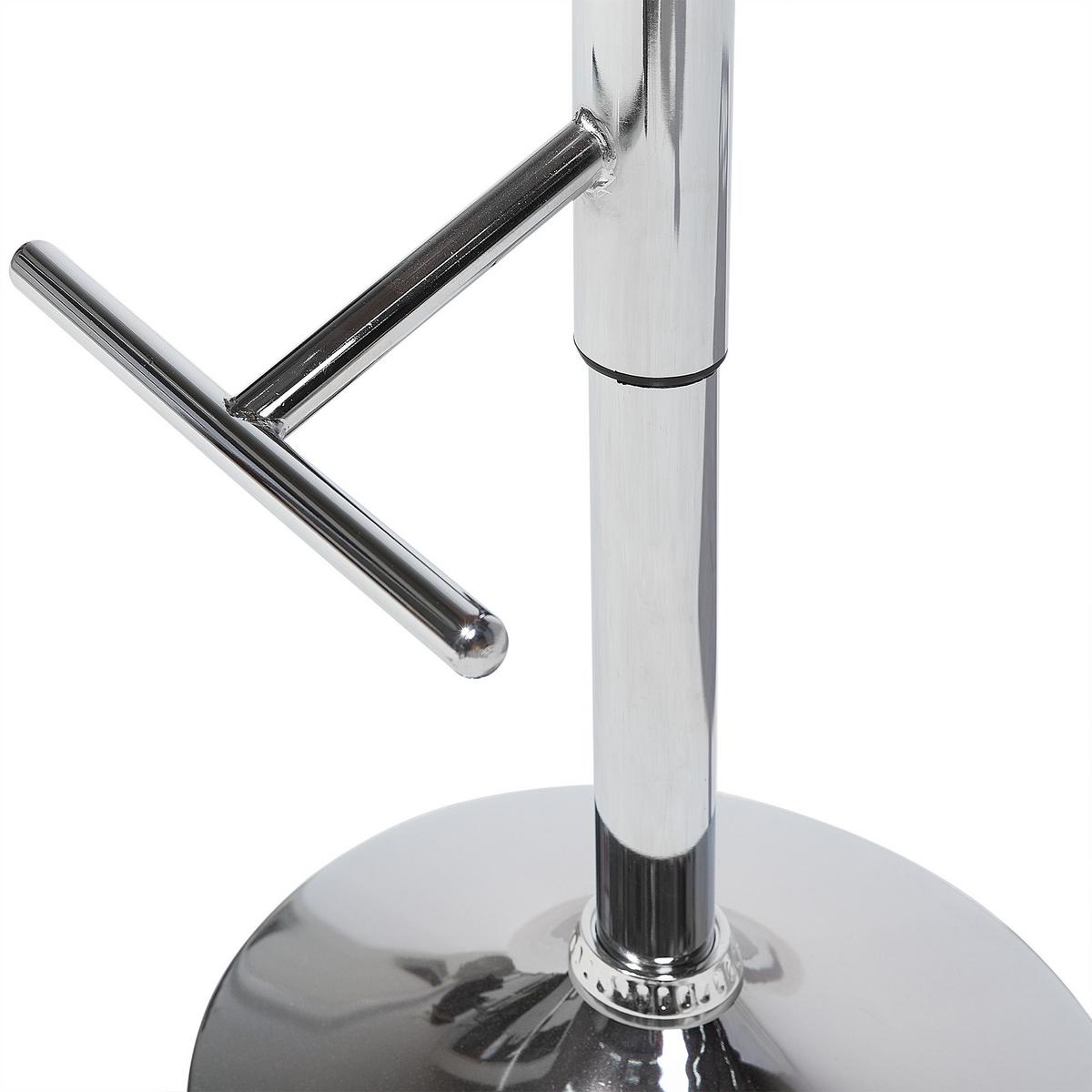 BARHOCKER 2er-Set Braun Petersburg - Silberfarben/Braun, Kunststoff (42/112/42cm) - Beliani
