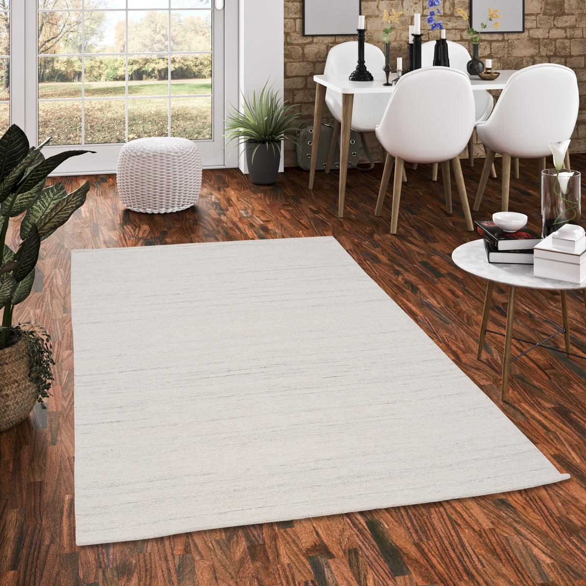 WOLLTEPPICH KELIM NATUR WOOLLY - Grau, Textil (200/300cm) - Pergamon