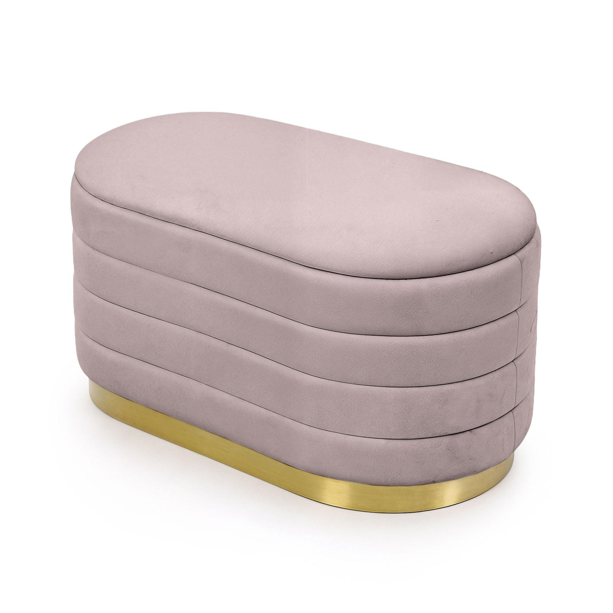 POLSTERBANK mi Stauraum Rosa - Rosa, Textil (80/42/42cm) - RAUMHIRSCH FURNITURE