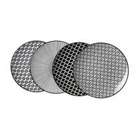 DESSERTTELLER Takeo schwarz-weiß ø 21,5 cm 4er Set - Schwarz/Weiß, Keramik (21.5cm) - Ritzenhoff Breker