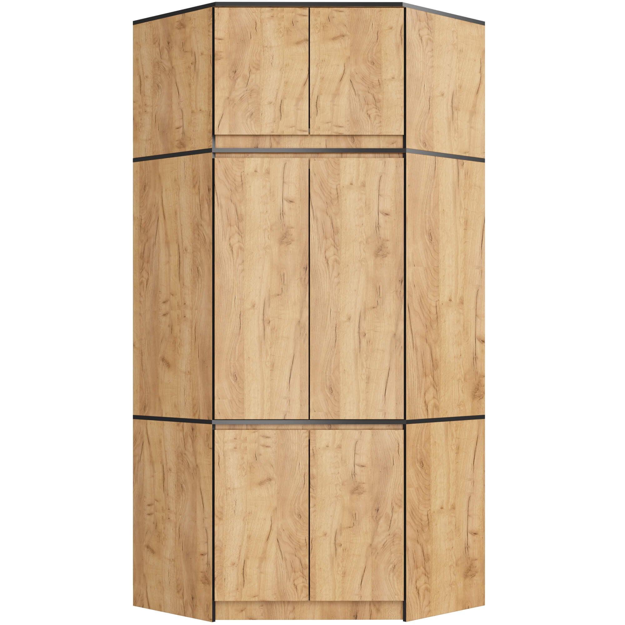 KLEIDERSCHRANK Eiche Craft 235/100/50 - Eiche San Remo, Holzwerkstoff (100/235/50cm) - RAUMHIRSCH FURNITURE