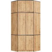 KLEIDERSCHRANK Eiche Craft 235/100/50 - Eiche San Remo, Holzwerkstoff (100/235/50cm) - RAUMHIRSCH FURNITURE