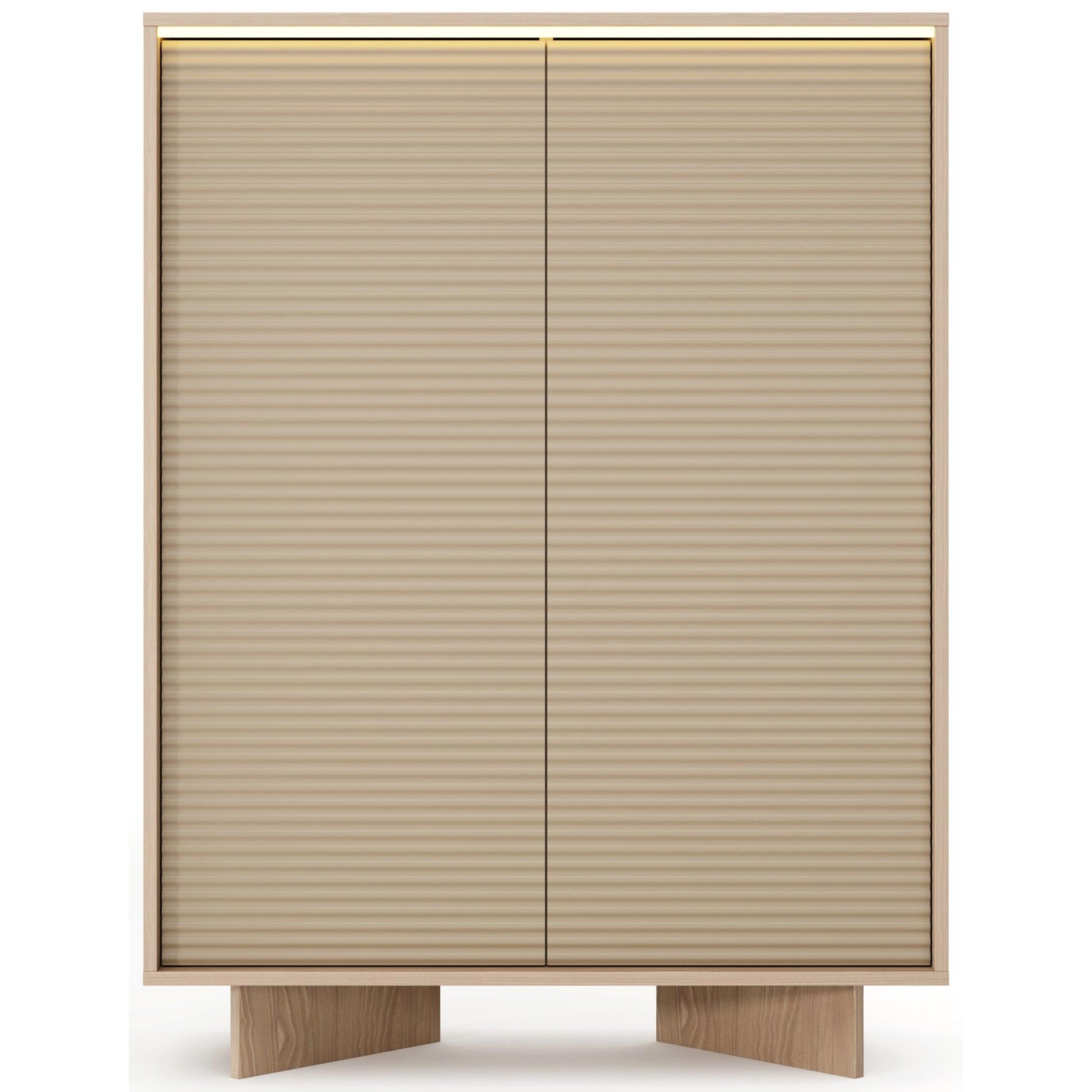 HIGHBOARD Semi 103 cm - Beige/Cappuccino, Holzwerkstoff (103.9/138.4/40cm) - Selsey
