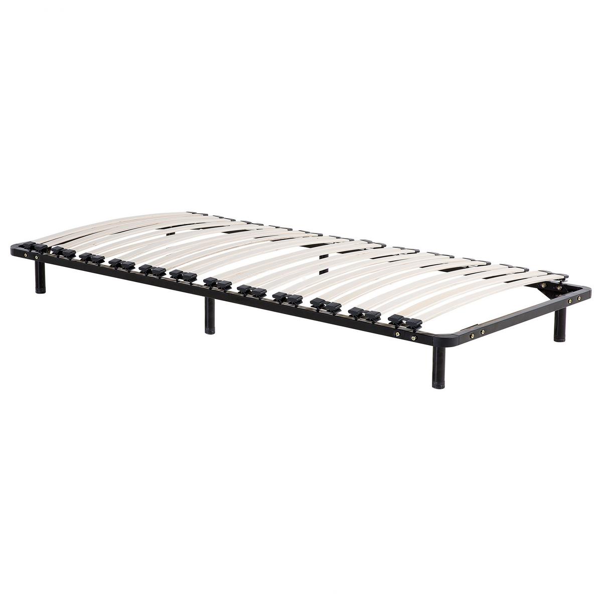 LATTENROST 90x200 cm Schwarz Combourg - Schwarz, Metall (90/21/200cm) - Beliani