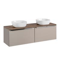 DOPPELWASCHTISCH 160cm Éros Taupe - Taupe, Holzwerkstoff (160/48/46cm) - Petits-meubles
