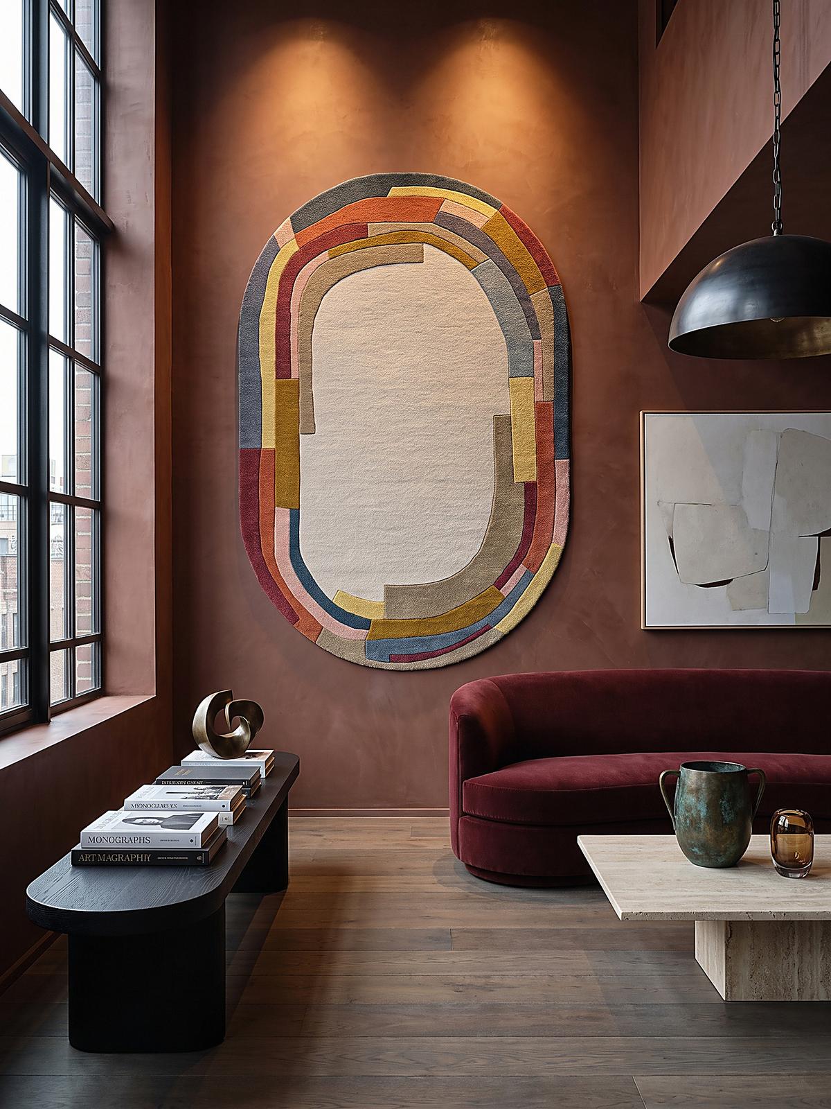 TEPPICH aus Wolle, handgetuftet, LUGAR, in Multi, Farbblock-Bordüre, 140 x 200 cm - Multicolor, Textil (140/200cm) - KADIMA DESIGN