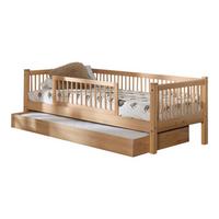 TAGESBETT Kelci 90x200 Bettschublade Rand Rausfallschutz Buche massiv - Buchefarben, Holz (90/200cm) - 58aufmkessel