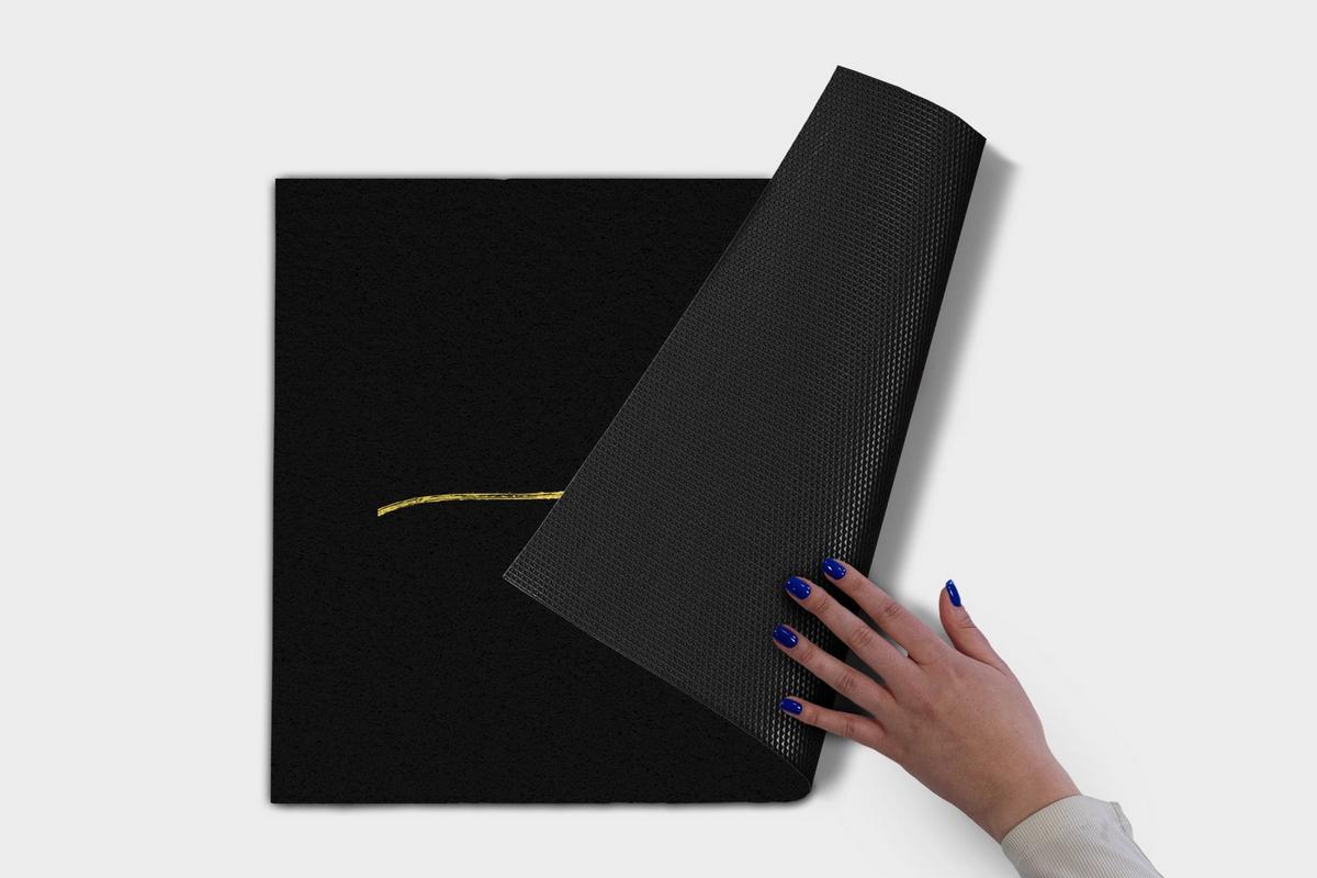 FUSSMATTE 90 x 60 cm Mit Aufschrift - Gelb/Schwarz, Textil (90/60cm) - TULUP