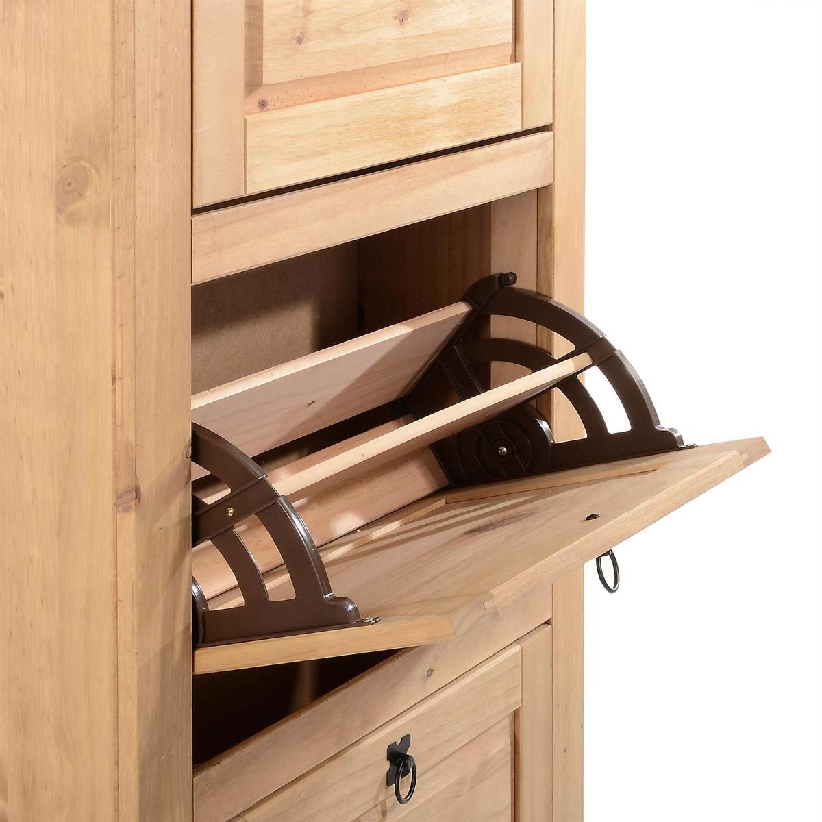 SCHUHSCHRANK TEQUILA - Kieferfarben, Holz (73/136/26cm) - IDIMEX