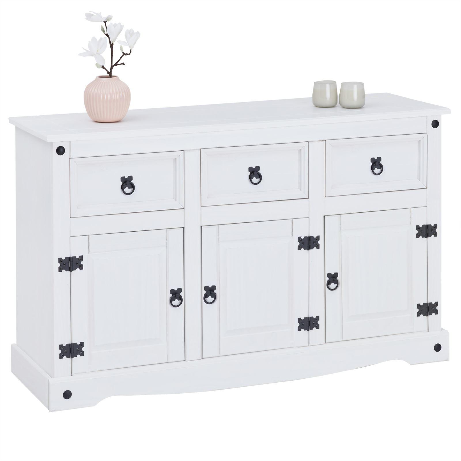 SIDEBOARD RURAL weiß - Weiß, Holz (124/76/40cm) - CARO-Möbel