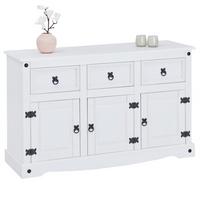 SIDEBOARD RURAL weiß - Weiß, Holz (124/76/40cm) - CARO-Möbel