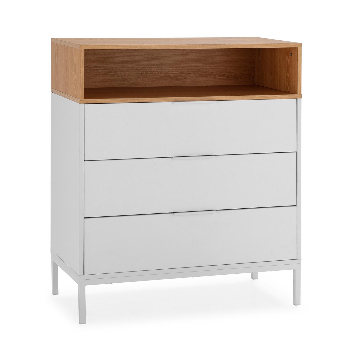 KOMMODE 80/95/40 Nieve Weiß - Weiß, Holzwerkstoff (80/95/40cm) - VS Venta-stock