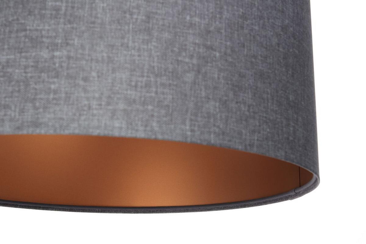HÄNGELEUCHTE Grau 50/30 cm - Grau/Kupferfarben, Kunststoff (50/0.6/30cm) - ONZENO
