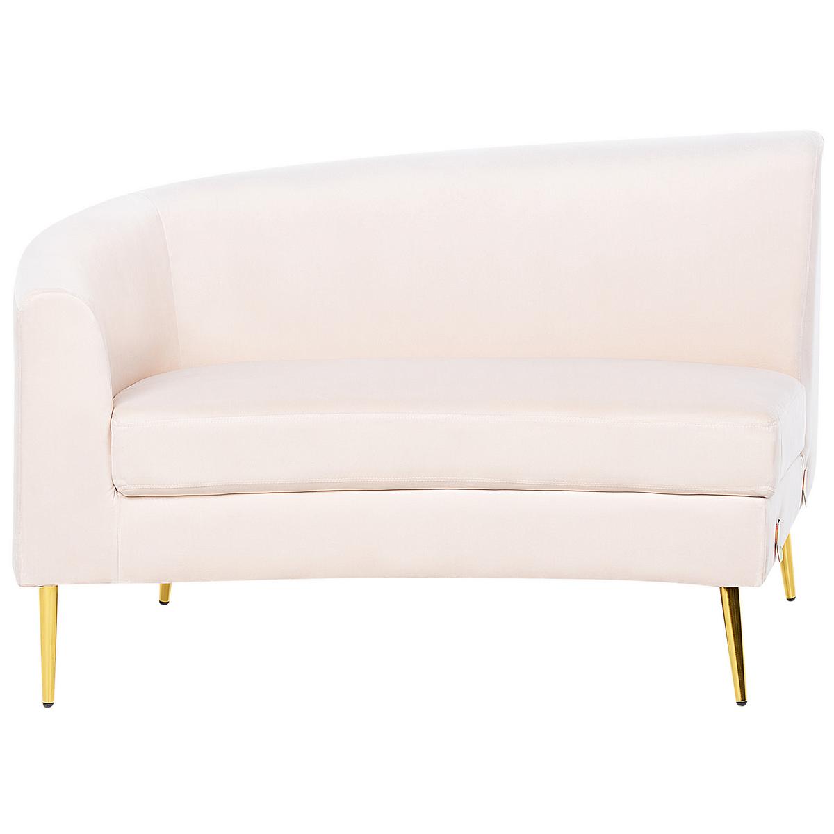 SOFA Samtstoff Hellbeige Moss - Beige, Textil (350/87/85cm) - Beliani