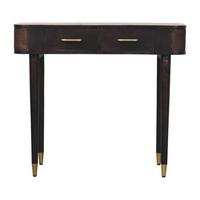 KONSOLENTISCH mit Samt-Mokka-Finish, 2 Schubladen, dunkelbraun - Dunkelbraun, Holz (35/90/80cm) - Artisan Furniture