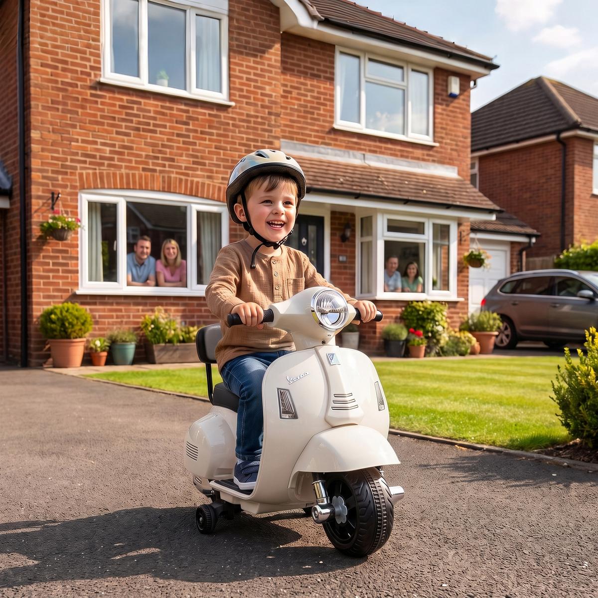 KINDERMOTORRAD Kunststoff Stahl Weiß - Weiß, Kunststoff (66.5/38/52cm) - AIYAPLAY