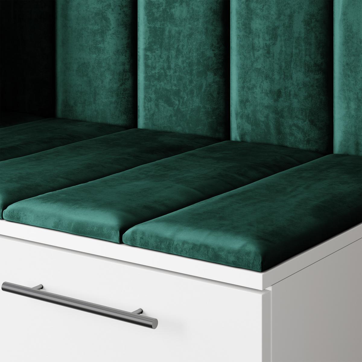 GARDEROBENSCHRANK REMA 180/240/60 cm Modern Garderobe-Set Kaschmir - Kaschmir/Grün, Holzwerkstoff (180/240/60cm) - MASSENO