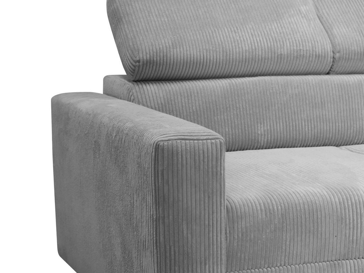ECKSOFA Milano Premium Cord, Seite: Links LC+2R - Schwarz/Bronzefarben, Holz/Textil (236/172cm) - MIRJAN24