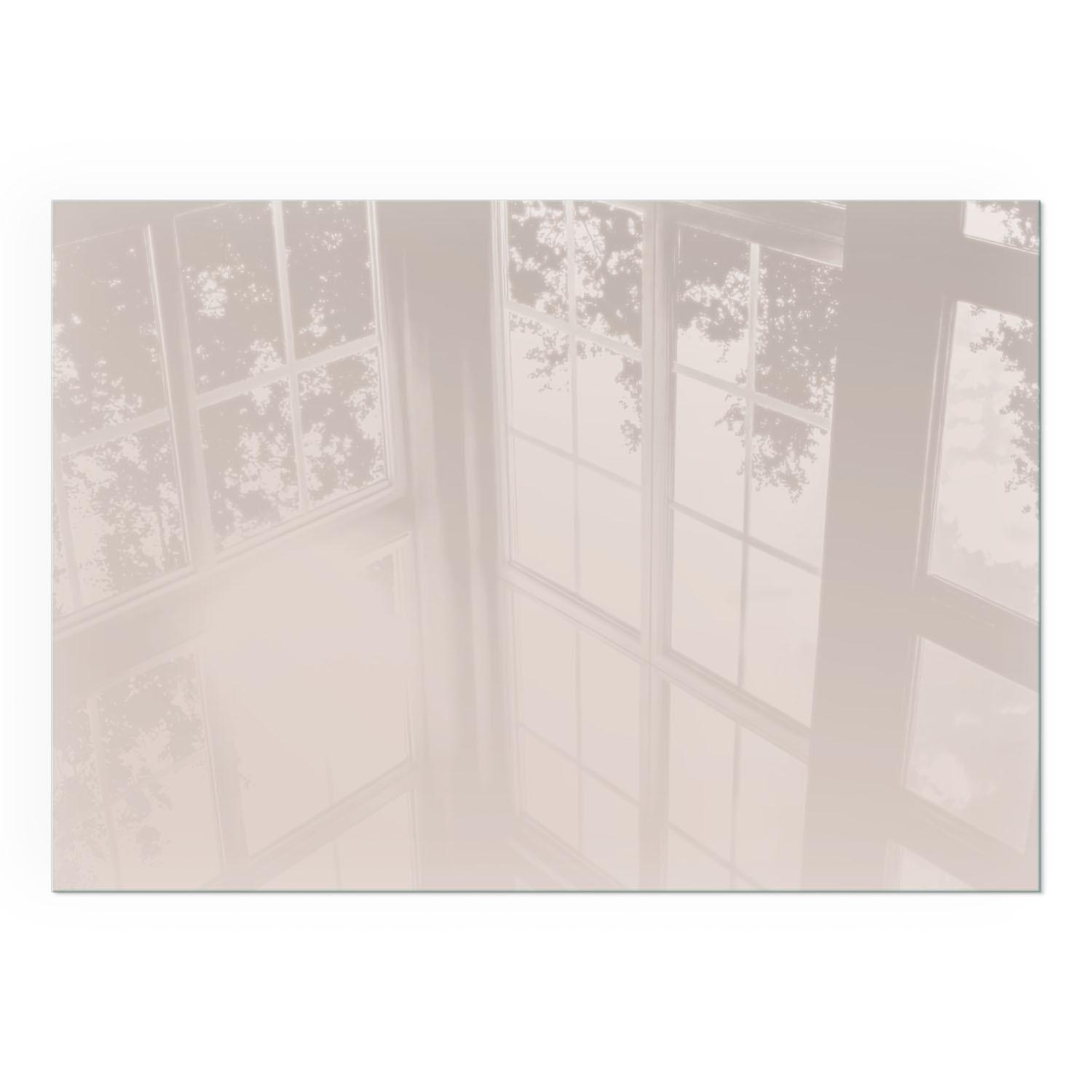 GLASPLATTE für Kamin 100x70 cm - Beige, Glas (100/70/0.4cm) - TULUP