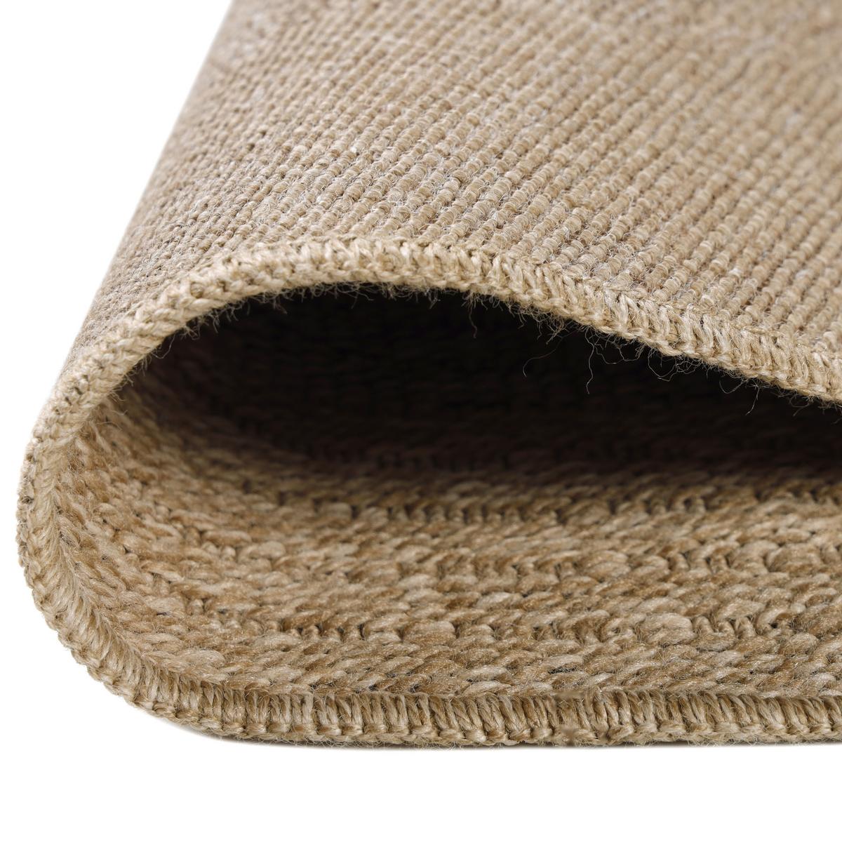OUTDOORTEPPICH KAUNS, im Vintage-Stil, Schwarz, Ø 200 cm - Beige, Textil (200/200cm) - KADIMA DESIGN